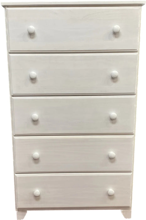5 drawer Chest - washed white - select your knobs