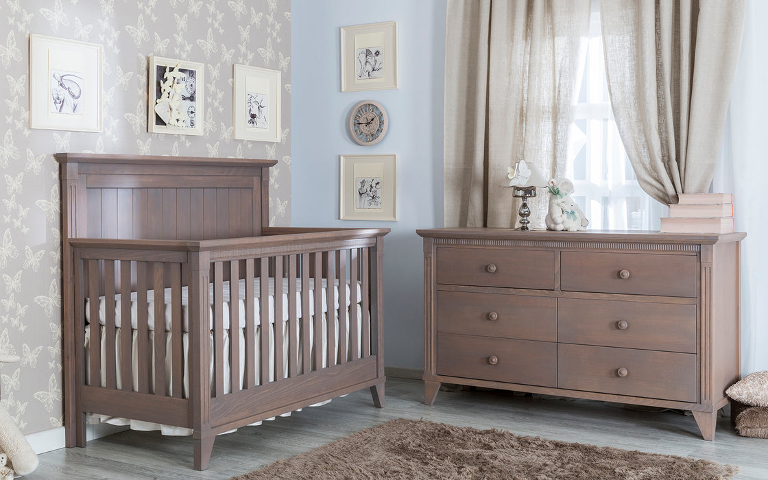 Silva Edison 4 pc Set - Crib, Dresser w/Tray and Full Bed Conversion - Cappuccino Only