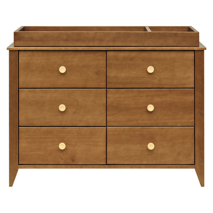 M10326CTN,Babyletto,Sprout 6-Drawer Double Dresser in Chestnut and Natural