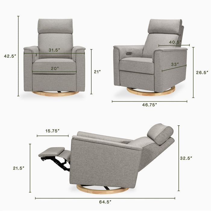 Namesake Willa Plus Power Glider Recliner w/ Power Headrest