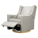 M11288PFETLB,Babyletto,Kiwi Glider Recliner w/ Electronic Control and USB in Performance Frost Eco-Twill w/Light Wood Base
