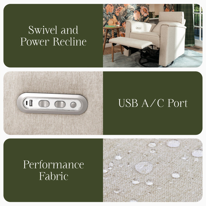 Namesake Willa Plus Power Glider Recliner w/ Power Headrest