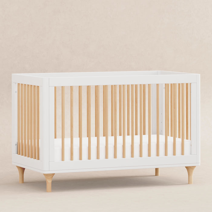 M9001WN,Babyletto,Lolly 3-in-1 Convertible Crib w/Toddler Bed Conversion Kit in White/Natural