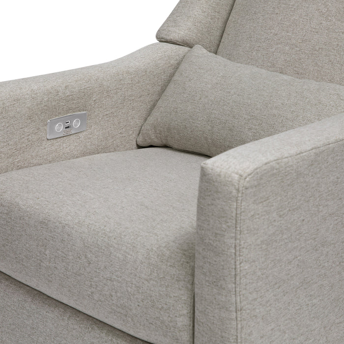 M11288PGEW,Babyletto,Kiwi Glider Recliner w/ Electronic Control and USB in Performance Grey Eco-Weave