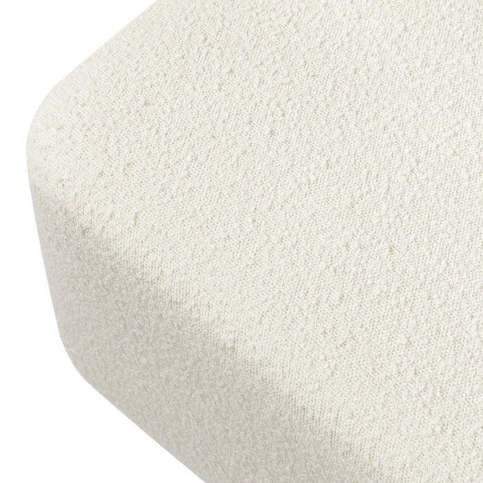 M26385WBG,Babyletto,Kiwi Gliding Ottoman in Ivory Boucle w/ Gold Base