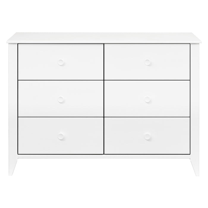 M10326W,Babyletto,Sprout 6-Drawer Double Dresser in White