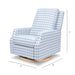 M22287BGHLB,Namesake,Crewe Recliner and Swivel Glider in Blue Gingham with Light Wood Base