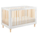 M9001WN,Babyletto,Lolly 3-in-1 Convertible Crib w/Toddler Bed Conversion Kit in White/Natural
