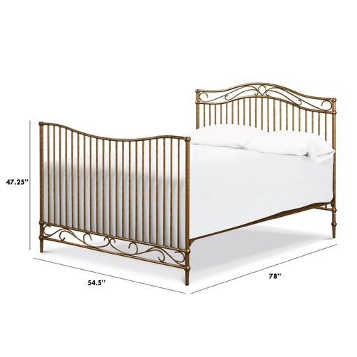 M21589VG,Namesake,Noelle Full Size Bed Conversion Kit in Vintage Gold