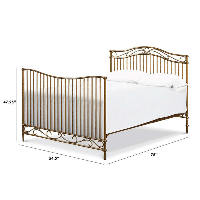M21589VG,Namesake,Noelle Full Size Bed Conversion Kit in Vintage Gold