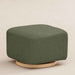 M26385OBLB,Babyletto,Kiwi Gliding Ottoman in Olive Boucle w/ Light Wood Base