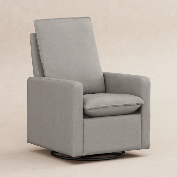 M20987PGEW,Babyletto,Cali Pillowback Swivel Glider in Performance Grey Eco-Weave