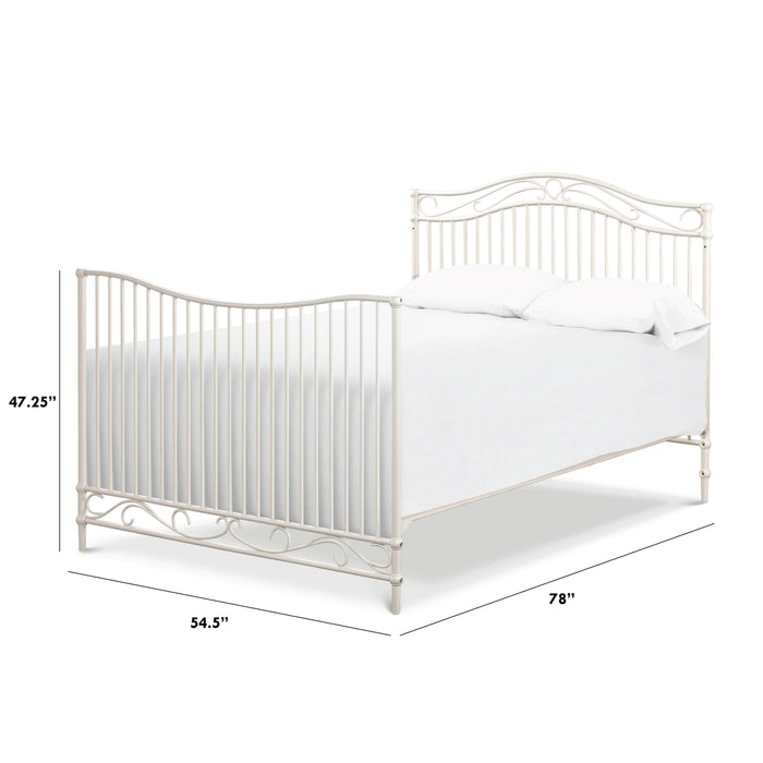M21589VWH,Namesake,Noelle Full Size Bed Conversion Kit in Vintage White
