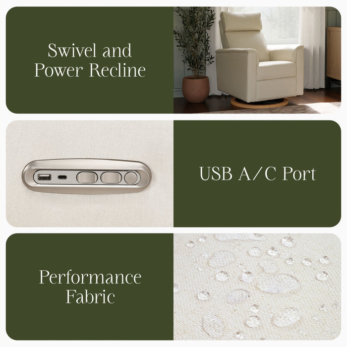 Namesake Willa Plus Power Glider Recliner w/ Power Headrest