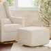 M26385WBG,Babyletto,Kiwi Gliding Ottoman in Ivory Boucle w/ Gold Base