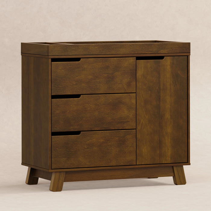 M4223NL,Babyletto,Hudson 3-Drawer Changer Dresser w/Removable Changing Tray in Natural Walnut