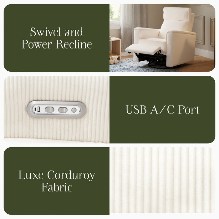 Namesake Willa Plus Power Glider Recliner w/ Power Headrest