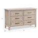 B14416SDB,Monogram by Namesake,Beckett 6-Drawer Dresser in Sandbar
