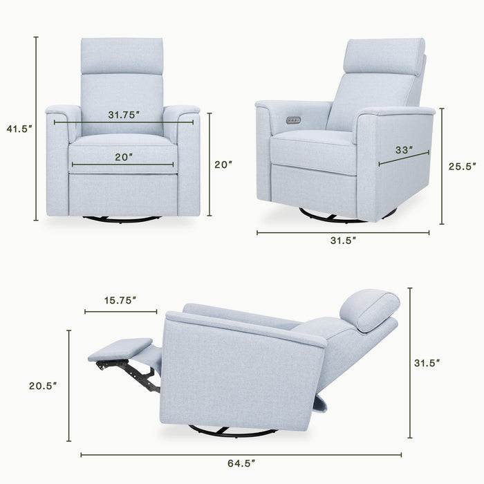 Namesake Willa Plus Power Glider Recliner w/ Power Headrest