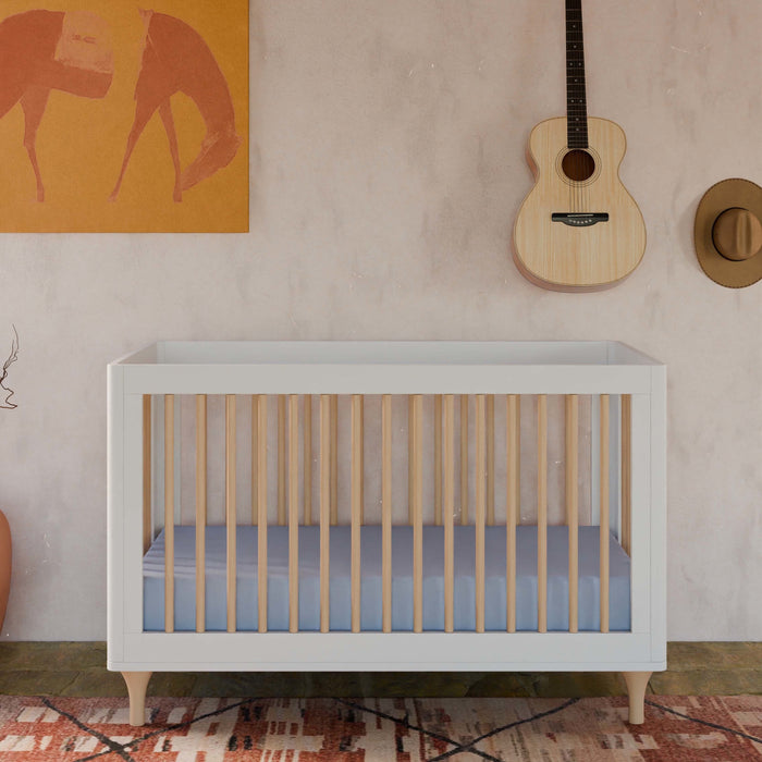 M9001WN,Babyletto,Lolly 3-in-1 Convertible Crib w/Toddler Bed Conversion Kit in White/Natural