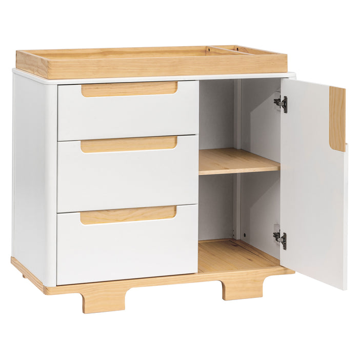 M23423WN,Babyletto,Yuzu 3-Drawer Changer Dresser in White/Natural