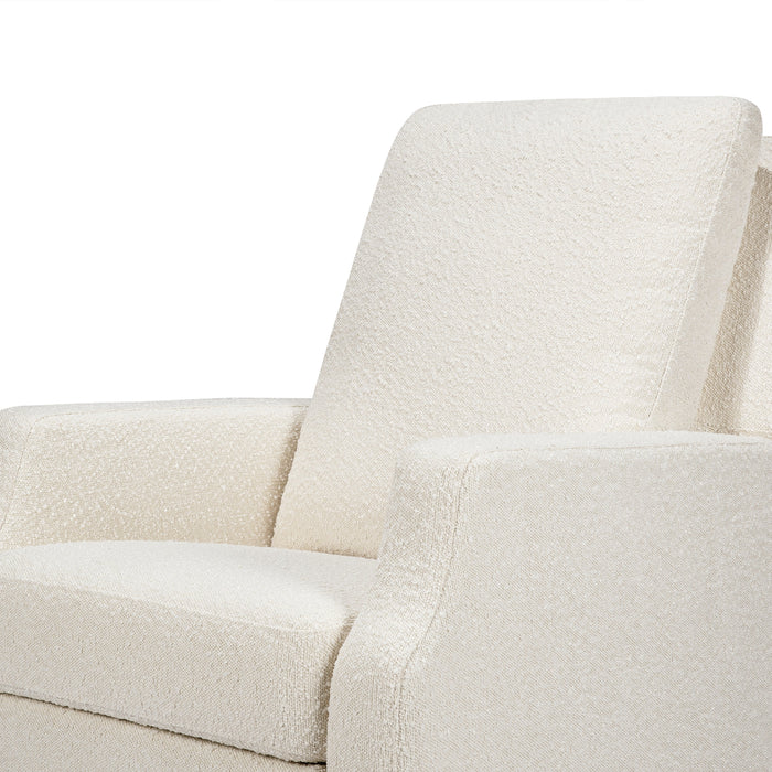 M22287WBLB,Namesake,Crewe Recliner and Swivel Glider in Ivory Boucle w/Light Wood Base