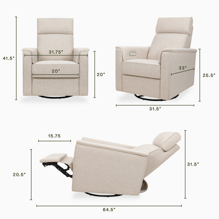 Namesake Willa Plus Power Glider Recliner w/ Power Headrest