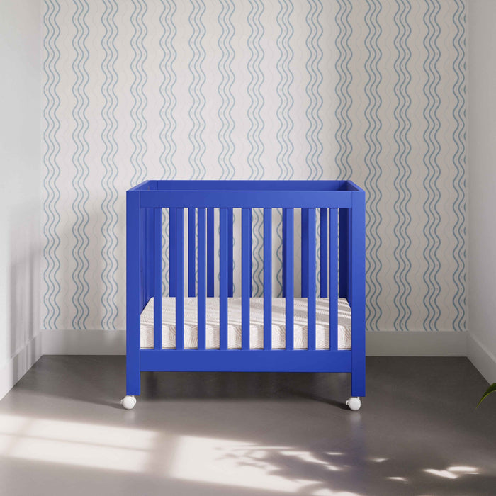 M6698CBT,Babyletto,Origami Mini Crib in Cobalt
