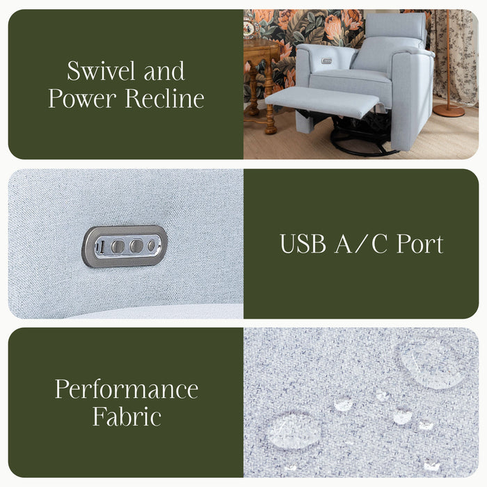 Namesake Willa Plus Power Glider Recliner w/ Power Headrest