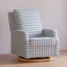 M22287BGHLB,Namesake,Crewe Recliner and Swivel Glider in Blue Gingham with Light Wood Base
