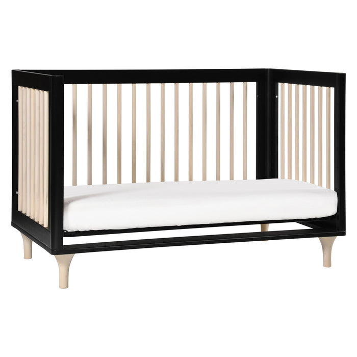 M9001BNX,Babyletto,Lolly 3-in-1 Convertible Crib w/Toddler Bed Conversion in Black/WashedNatural