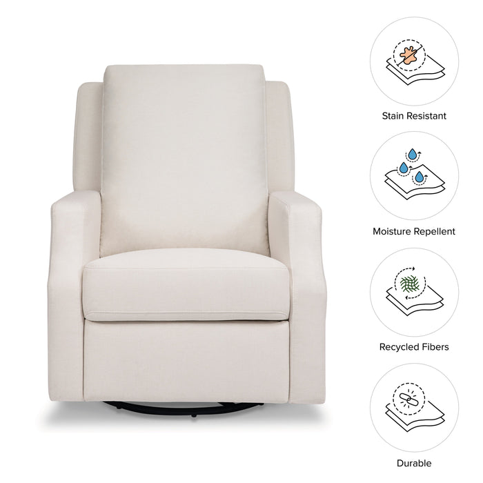 M22287PCMEW,Namesake,Crewe Recliner and Swivel Glider in Performance Cream Eco-Weave