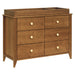 M10326CTN,Babyletto,Sprout 6-Drawer Double Dresser in Chestnut and Natural