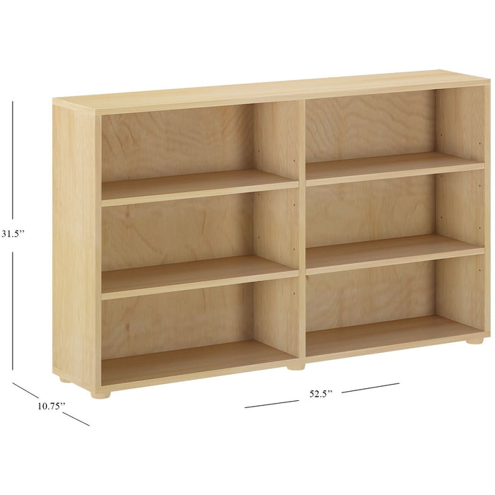 Maxtrix Double Low 6 Shelf Bookcase