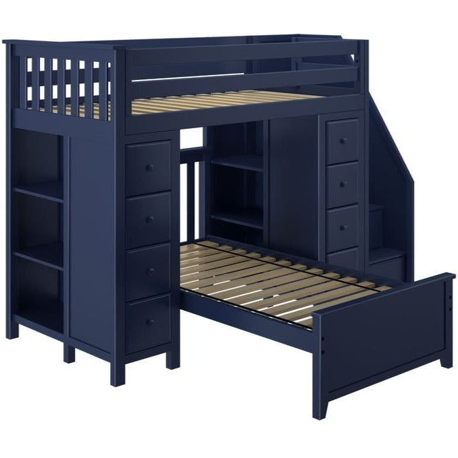 Jackpot Deluxe Chester Staircase Loft Bed Desk + Dresser + Twin Bed Jackpot Deluxe Chester Staircase Loft Bed Desk + Dresser + Twin Bed