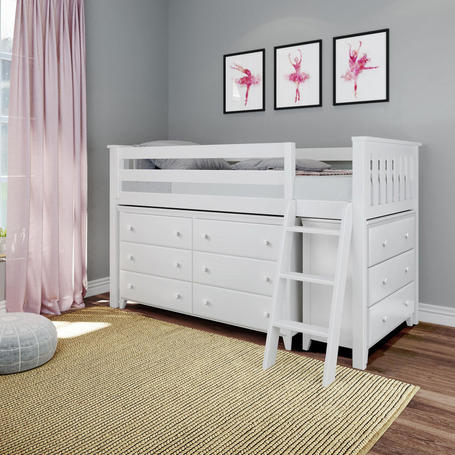 Jackpot! Twin Loft Bed with Dresser and Bookcase Jackpot! Twin Loft Bed with Dresser and Bookcase