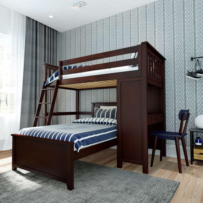 Jackpot Deluxe Canterbury All-in-One Study Loft Bed + Twin Bed