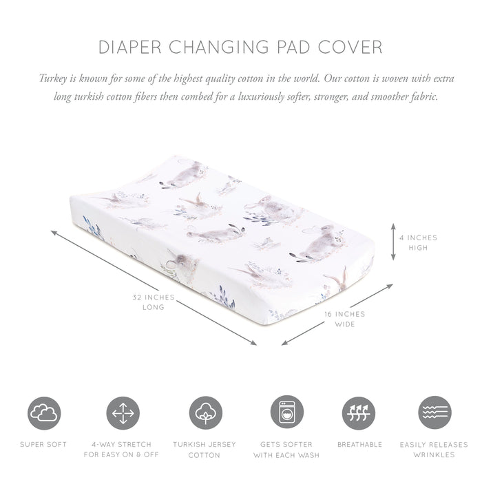 Oilo Cottontail Jersey Changing Pad Cover