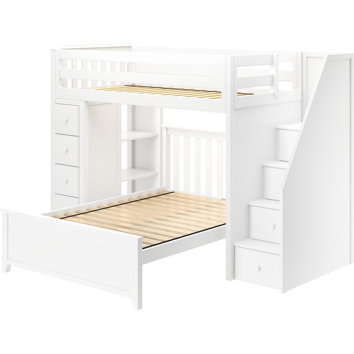 Jackpot Deluxe Oxford Staircase Loft Bed Storage + Twin Bed