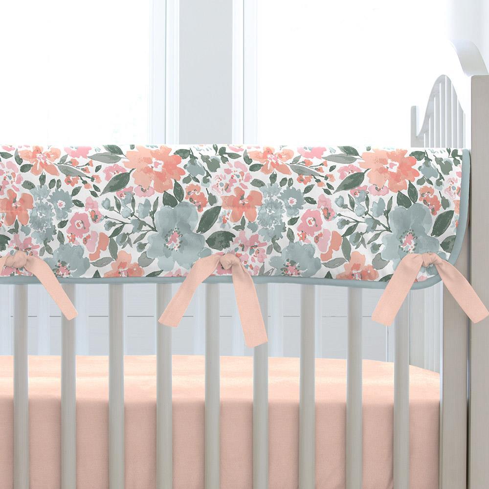 Prairie Roo Liz and Roo Peach Prairie Crib Rail Cover — Decor4Kids