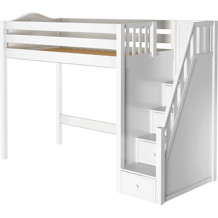 Maxtrix Twin High Loft Bed with Stairs