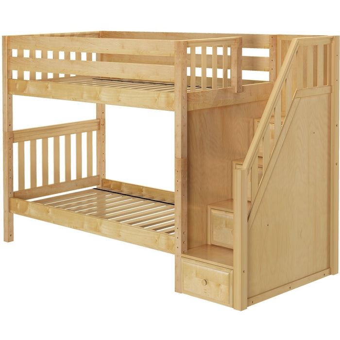 Maxtrix Twin Medium Bunk Bed with Stairs