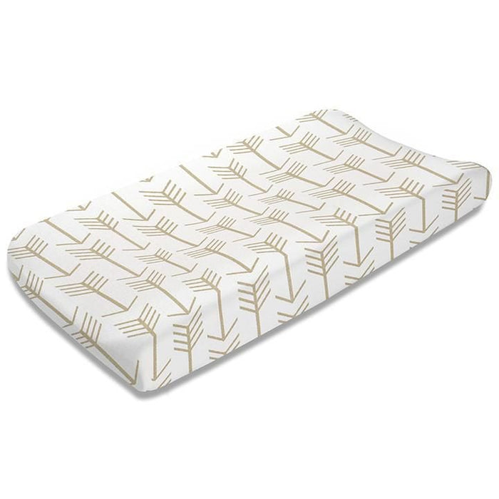 Liz and Roo Tan Arrow Contoured Changing Pad Cover