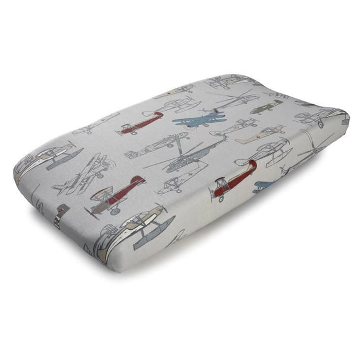 Liz and Roo Vintage Airplanes Bumperless 4 pc Crib Bedding