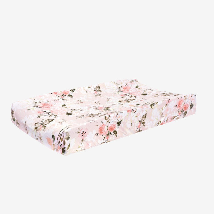 Liz and Roo Vintage Pink Rose Changing Pad Cover