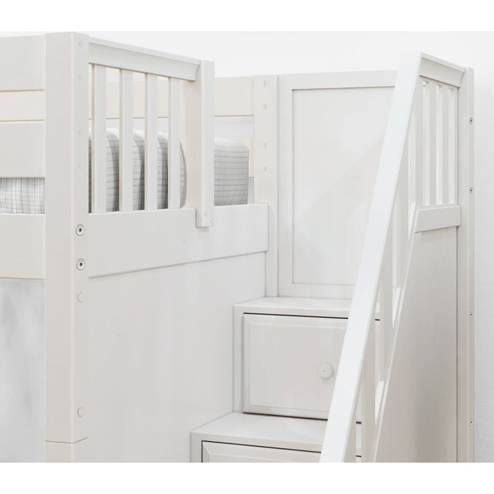 Maxtrix Twin High Bunk Bed with Stairs